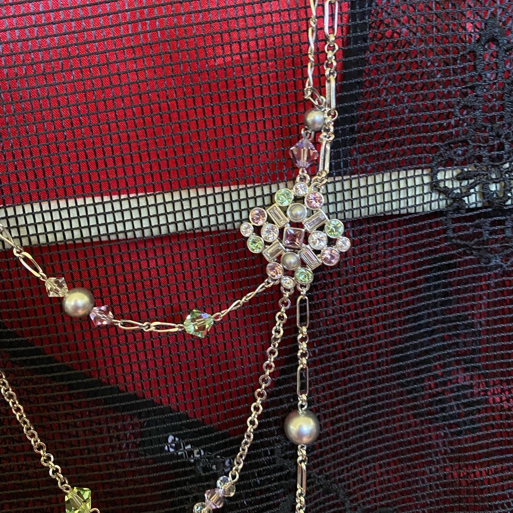 Authentic Givenchy Silver & Crystal Necklace - image 5